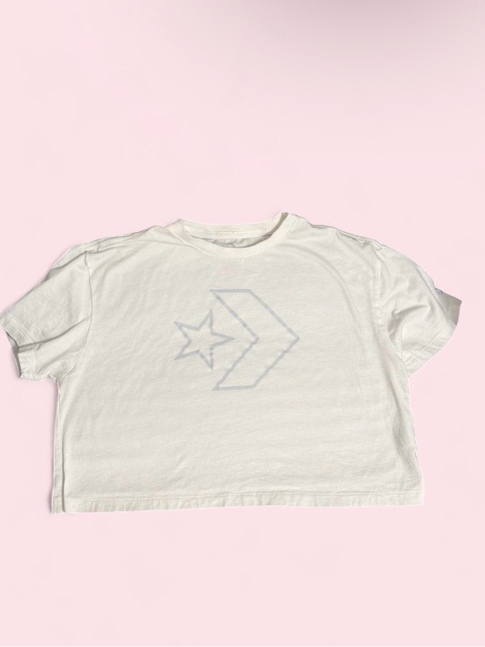 Converse White Logo Crop Tee